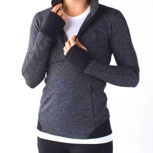 Lululemon quarter zip herringbone grey